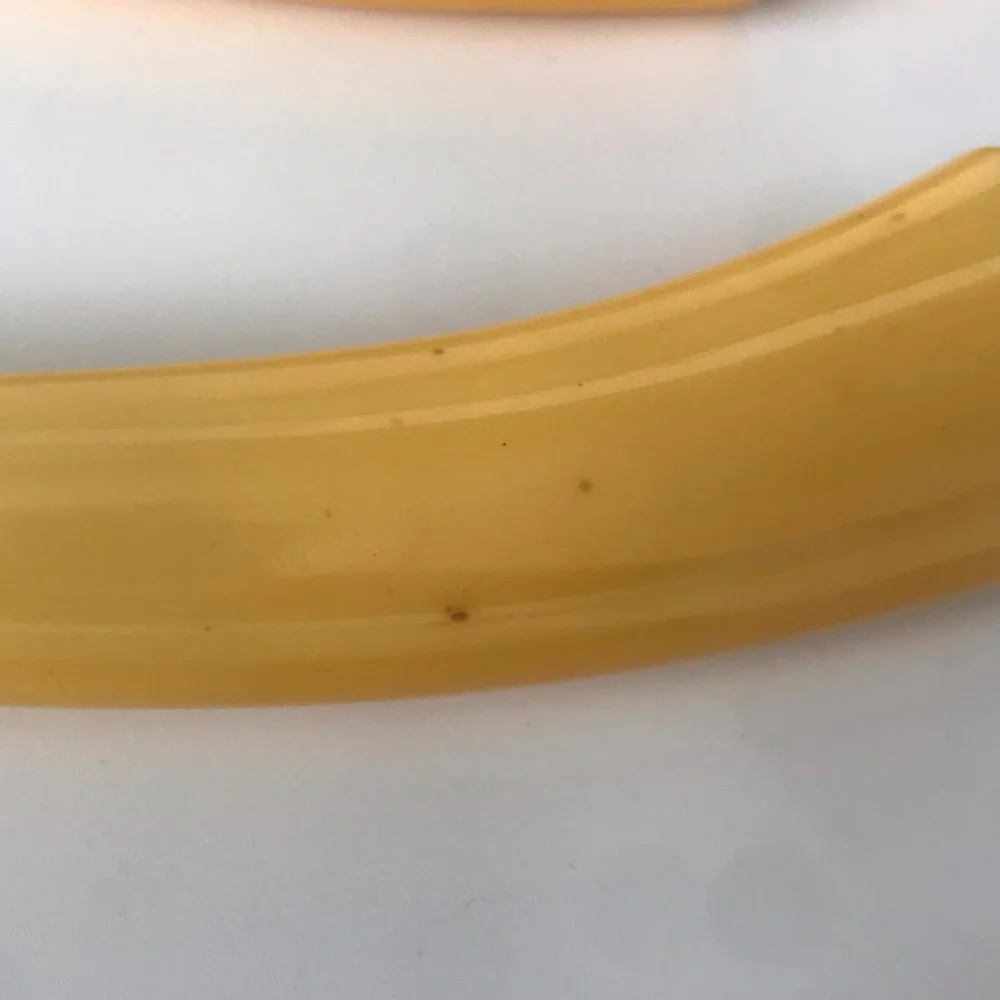 Vintage Westall Richardson Butterscotch Yellow Bakelite Carving - 3 PC Set
